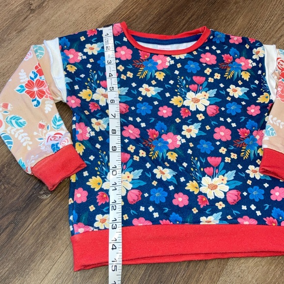 Penelope Plumm Floral Sweatshirt Top Shirt Multicolor Spring Bright 3T - Picture 4 of 11
